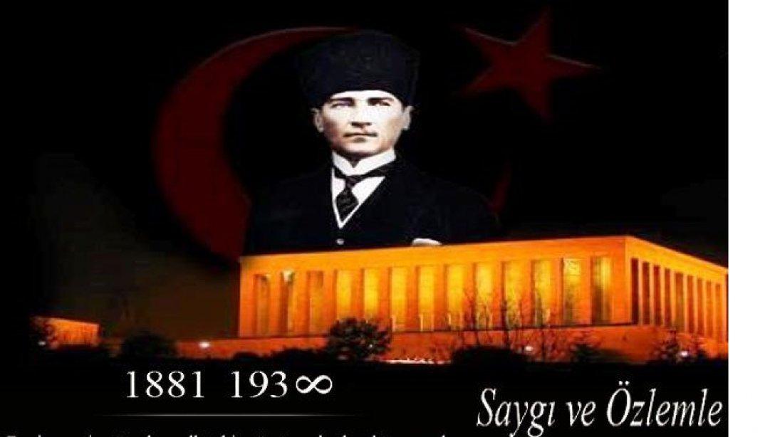 Türkiye Cumhuriyeti'nin kurucusu Başöğretmen Gazi Mustafa Kemal Atatürk, aramızdan ayrılışının 81. yılında İlçemiz, Zeynep Salih Alp Mesleki ve Teknik Anadolu Lisesi tarafından düzenlenen törenle anıldı.