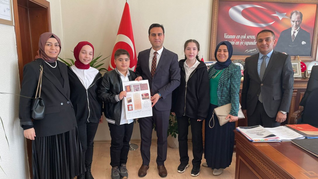 İlçe Millî Eğitim Müdürümüz Sn. Veli KARAKUŞ, ilçemiz Orhan Cemal Fersoy Ortaokulu yönetici, öğretmen ve öğrencilerini makamında kabul etti.