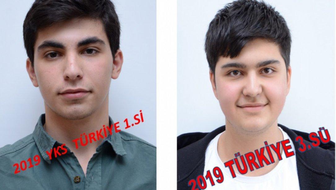 2019 YKS Türkiye 1. ve 3. İlçemiz Atatürk Anadolu Lisesinden