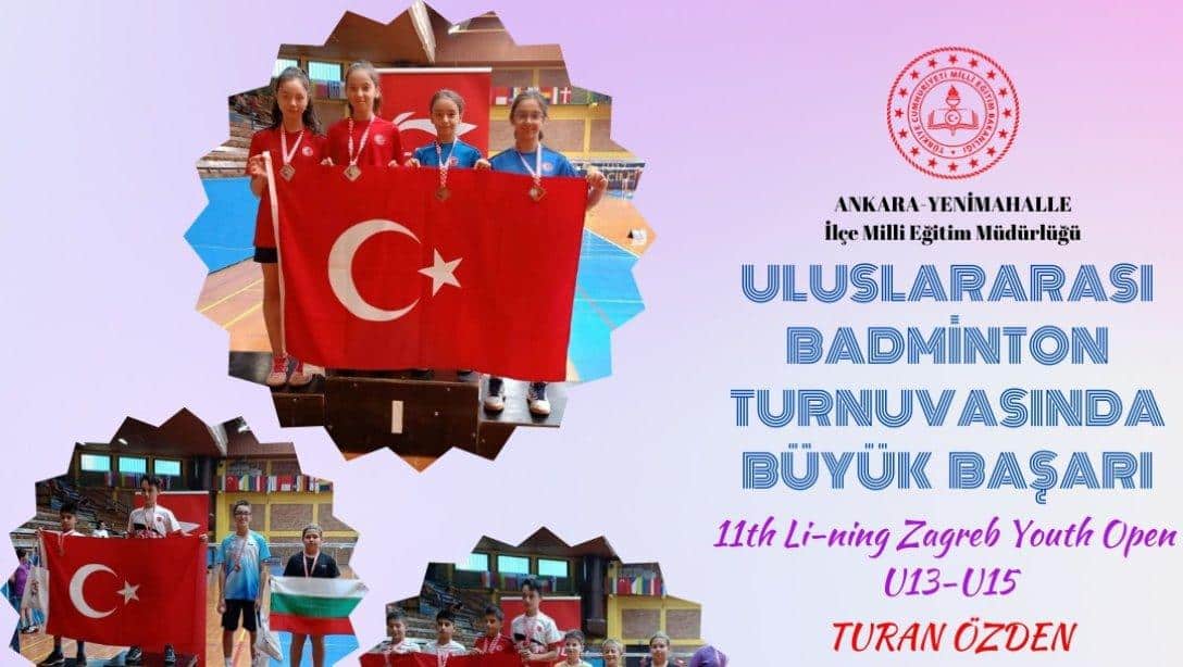 ULUSLARARASI BADMİNTON TURNUVASINDA MADALYA SEVİNCİMİZ